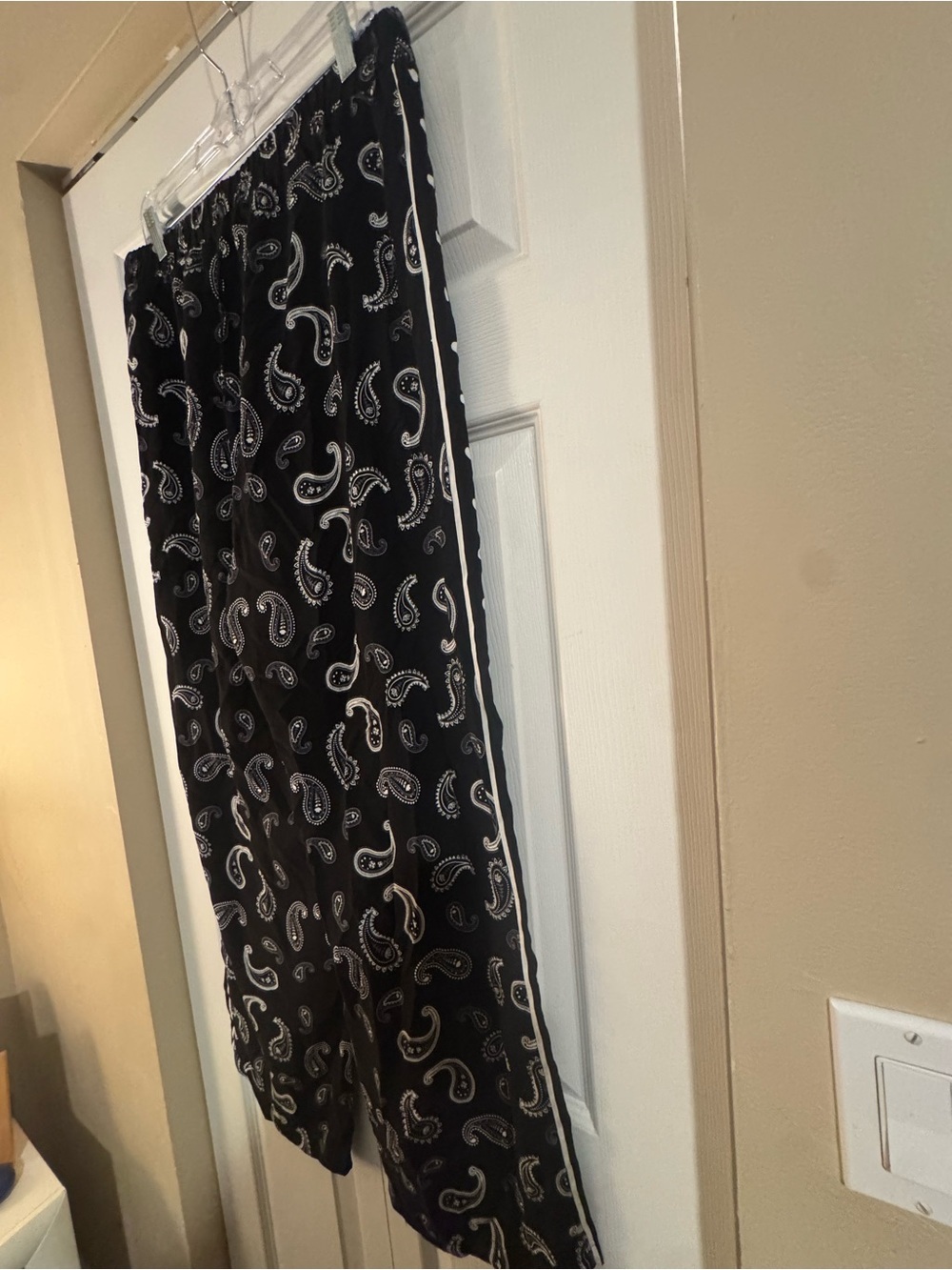 NWT Hester & Orchard Boho Paisley Wide Leg Pull-On Palazzo Pants Size L - Picture 6 of 8